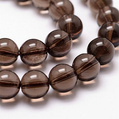 Natural Smoky Quartz Bead Strands, Round