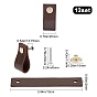 Rectangle Leather Drawer Handles, with Iron Screw
