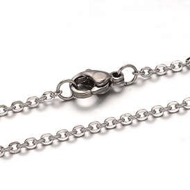 304 Stainless Steel Cable Chain Necklace for Men Women