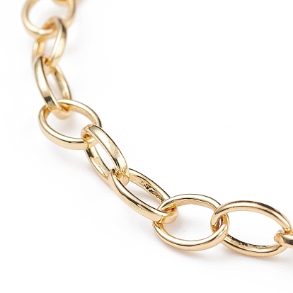 Brass Cable Chain Bracelet for Men Women