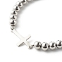 Cross Link Bracelets for Men Women, with 202 Stainless Steel Ball Chains