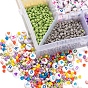 DIY Letter & Seed Beads Bracelet Making Kit, Including 8/0 Baking Paint Glass Seed Beads, Flat Round Acrylic Beads and Elastic Crystal Thread