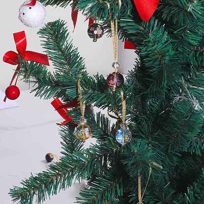 Glass Ball Pendant Decoration, with Rope Christmas Tree Hanging Ornament
