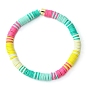 Bracelets extensibles en perles de disque d’argile polymère, bracelet preppy
