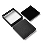 Square Cardboard Necklace Box, Jewelry Storage Case with Velvet Sponge Inside, for Necklaces