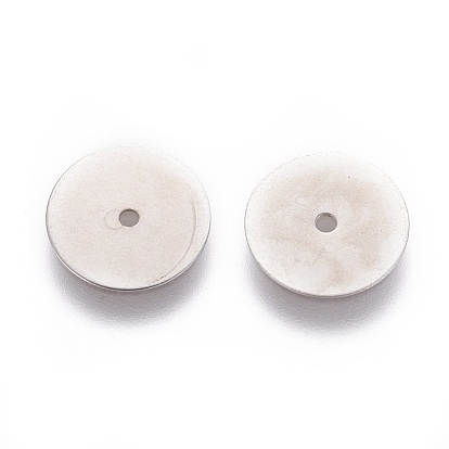 316 Surgical Stainless Steel Beads, Heishi Beads, Flat Round/Disc