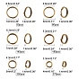 1 caja de anillos partidos de hierro, anillos de salto de doble bucle, 4 mm / 5 mm / 6 mm / 7 mm / 8 mm / 10 mm