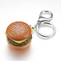 Iron Keychain, with Alloy Lobster Claw Clasps and Plastic, Food