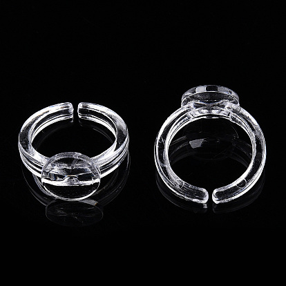 Прозрачные акриловые открытые компоненты кольца манжеты, плоские круглые кольца для детей