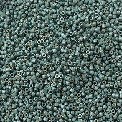 Perles miyuki delica, cylindre, perles de rocaille japonais, 11/0, givre galvanisé duracoat