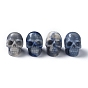Natural Gemstone Home Display Decorations, for Halloween, Skull