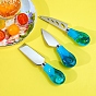 304 Stainless Steel Unfinished Cutlery Set, Including Knife, Fork, Spatula, for UV Resin, Epoxy Resin Mini Cutlery Craft Making