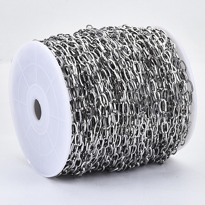 304 Stainless Steel Chains, Cable Chains, with Spool, Unwelded