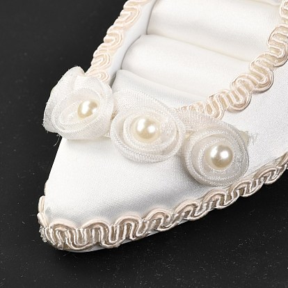 Soporte de exhibición de joyería de zapatos de tacón alto de franela y resina, exhibición del soporte del tenedor de la joyería del anillo del collar del pendiente