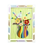 Kits creativos de arte de botones de resina con patrón de flores diy, con marco de papel, chincheta, alambre de hierro, juguetes pegajosos de la pintura del arte educativo para los niños