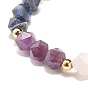 7 bracelet de perles de pierres naturelles mélangées chakra pour femme