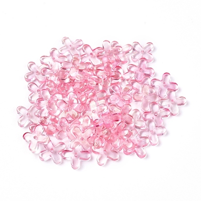 Electroplate Glass Beads, Clover