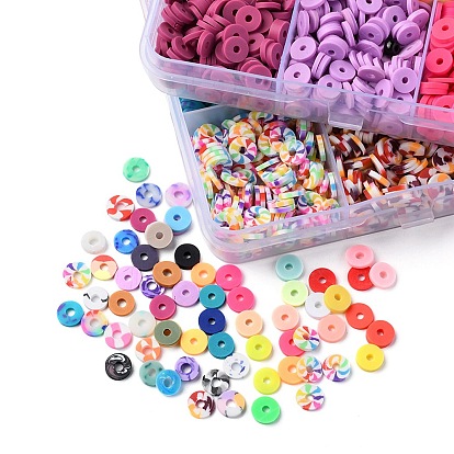 Kit de fabricación de collar de pulsera heishi diy, Incluye disco de arcilla polimérica, cara sonriente acrílica y cuentas de perlas de plástico., decoraciones colgantes borla