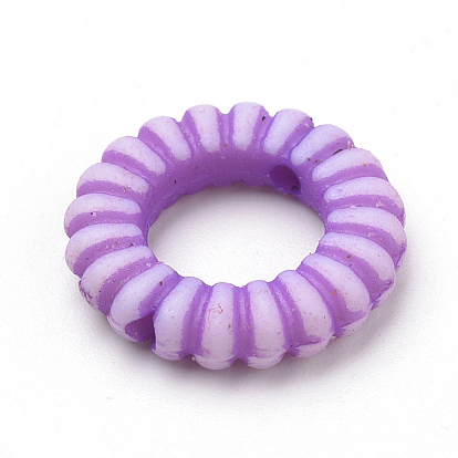 Cadres de perle en acrylique de style artisanal, anneau