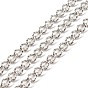 304 Stainless Steel Curb Chains, Textured, Unwelded, with Spool