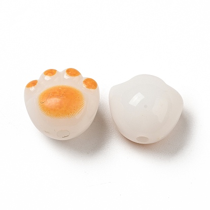 Perles acryliques opaques, patte de chat