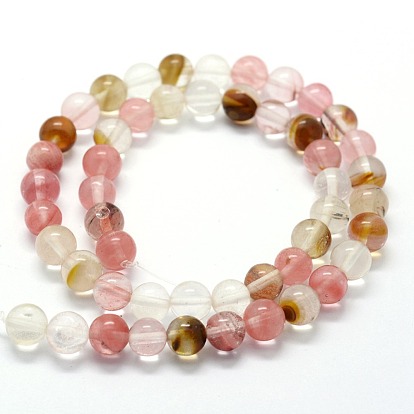 Tigerskin Glass Beads Strands, Round