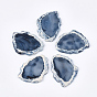 Half Drilled Resin Beads, For Big Pendants Making, Imitation Agate Slices