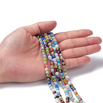 Vidrio millefiori hecho a mano hilos de perlas ronda