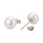 Regalos de San Valentín para ella 925 aretes de bola de plata esterlina, con cuentas de perlas