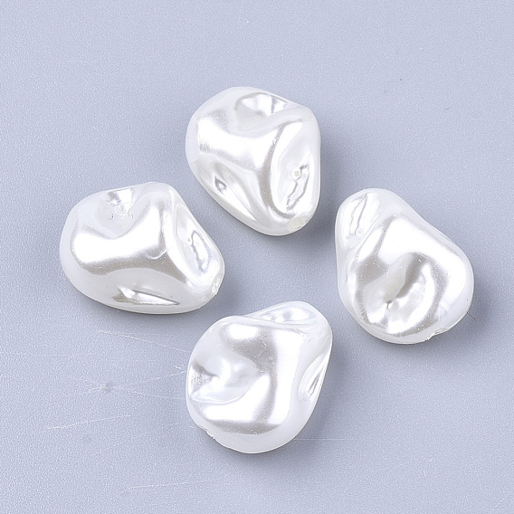 Cuentas de perlas de imitación de plástico abs, pepitas