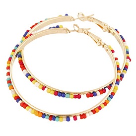 Colorful Beaded Earrings with a Minimalist Design - Unique Studs and Hoops