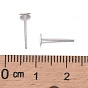925 серьги-гвоздики из стерлингового серебра с круглой плоской подушечкой, с печатью 925