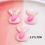 Opaque Resin Cabochons, for Hair Accessories, Rabbit with Carrot