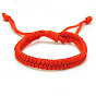 Bracelets tressés en cordon ciré réglables, bracelets ficelle rouge