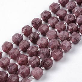 Natural Amethyst Beads Strands, Round, Dyed, Faceted