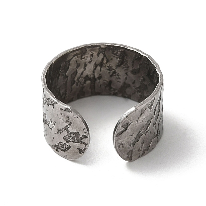 304 engastes del anillo del manguito de acero inoxidable, anillo texturizado de banda ancha con lazo