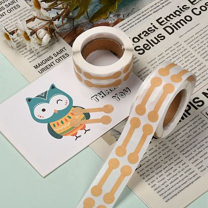 Self-Adhesive Kraft Paper Gift Tag Stickers, Adhesive Labels