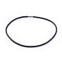 Rubber Necklace Making, with Brass Box Clasps, Necklace: 460mm, Inner Diameter: 135mm, Cord: 4mm.