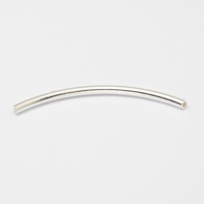 925 Sterling Silver Tube Beads, 30x1.5mm, Hole: 1mm