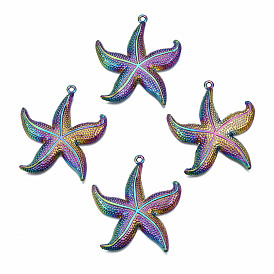 Alloy Pendants, Cadmium Free & Nickel Free & Lead Free, Starfish