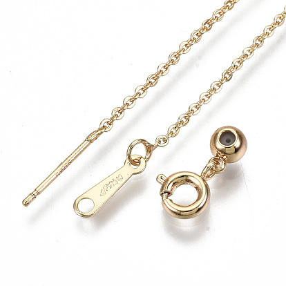 Brass Bracelets Making, with Stopper Beads and Spring Clasps, Nickel Free