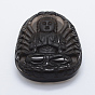 Pendentifs guan yin en obsidienne naturelle sculptée, déesse de la miséricorde