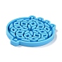 DIY Pendant Silicone Molds, for Earring Making, Resin Casting Molds, For UV Resin, Epoxy Resin Jewelry Making, Flat Round with Flower Pattern