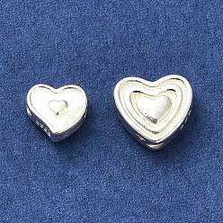 Sterling Silber Perlen, Herz, mit s925-Stempel