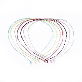Fabrication de collier de corde de polyester ciré coréen réglable