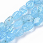 Natural Quartz Crystal Beads Strands, Tumbled Stone, Dyed, Nuggets
