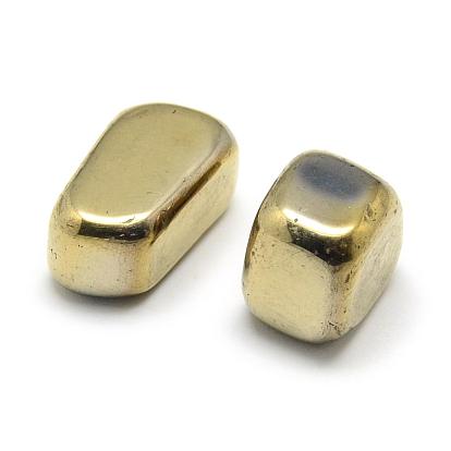 Galvanoplastie non-magnétiques perles synthétiques d'hématite, pierre tombée, pas de trous / non percés, nuggets