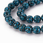 Natural Jasper Beads Strands, Imitation Turquoise, Round, Dyed