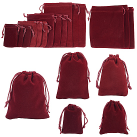 Nbeads 40шт 5 стили прямоугольные бархатные мешочки, мешки для подарков на рождество