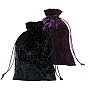Бархатные мешочки для хранения украшений на шнурке со стразами, прямоугольные сумки для драгоценностей, для хранения колдовских предметов